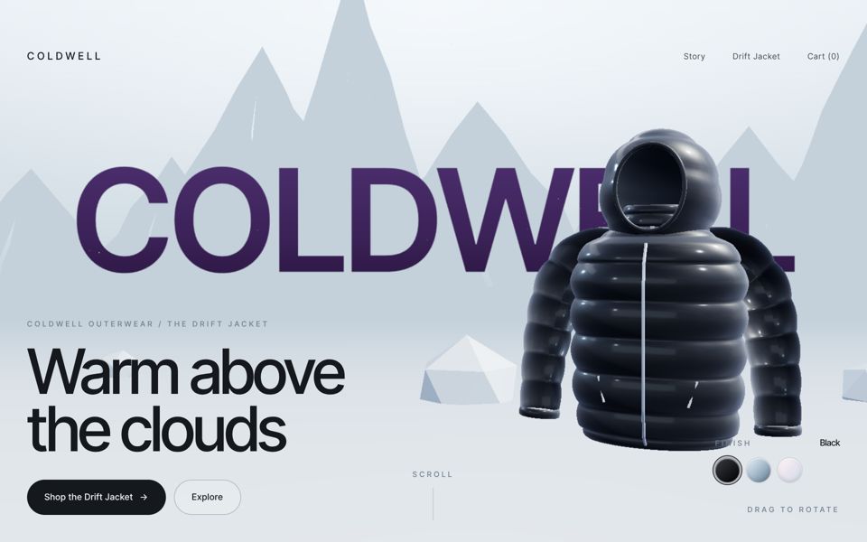 The 3D jacket website demo